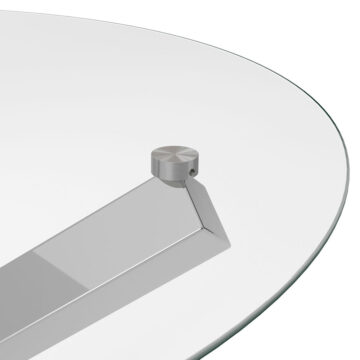 Capri Dining Table | Glass Top | Silver Legs