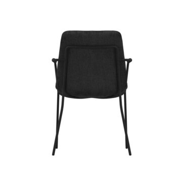 Carlo Pair of Black Dining Chairs | Armrests