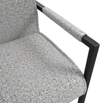 Cleaver Pair of Smoked Pearl Dining Chairs | Armrests