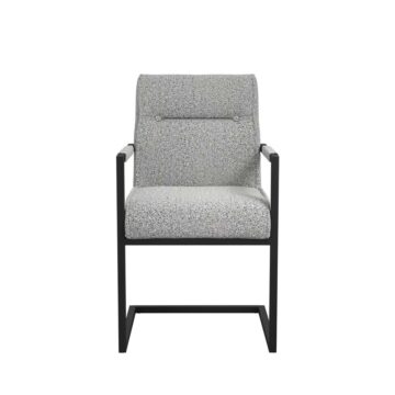 Cleaver Pair of Smoked Pearl Dining Chairs | Armrests