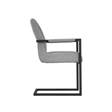 Cleaver Pair of Smoked Pearl Dining Chairs | Armrests