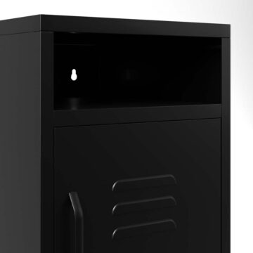 Dillon Black 1 Door Bedside Cabinet
