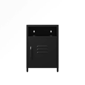 Dillon Black 1 Door Bedside Cabinet
