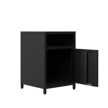 Dillon Black 1 Door Bedside Cabinet