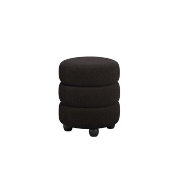 Emi Black / Black Pouffe