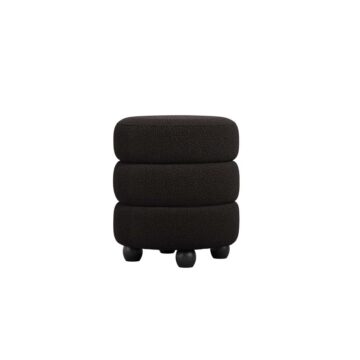 Emi Black / Black Pouffe