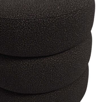 Emi Black / Black Pouffe