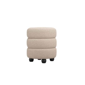 Emi Buff / Black Pouffe