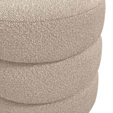 Emi Buff / Black Pouffe