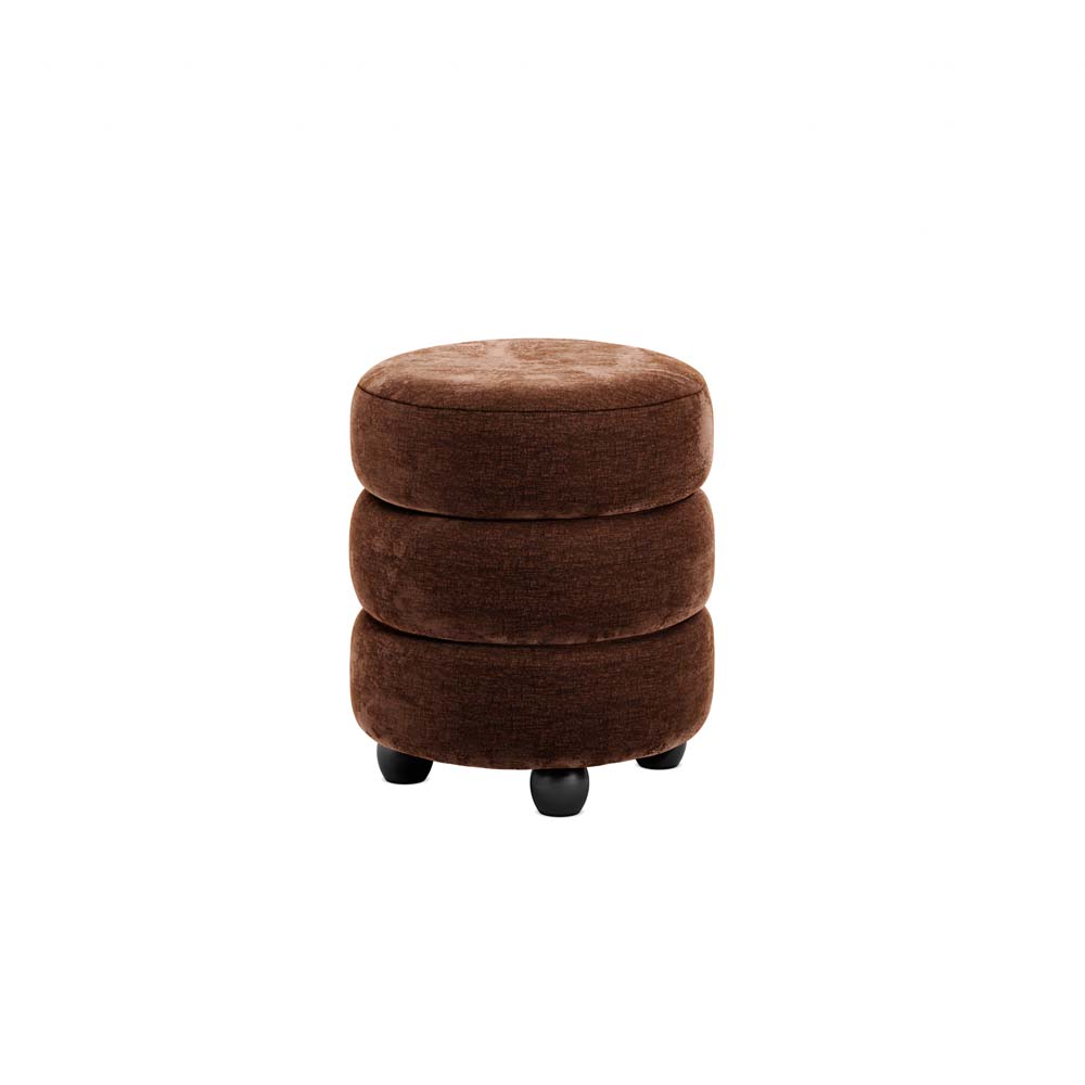 Emi Brandy / Black Pouffe