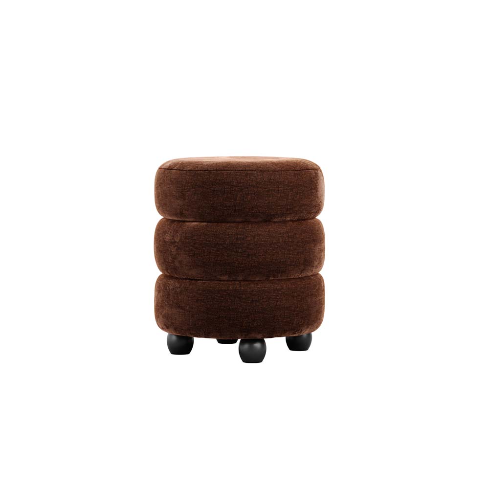 Emi Brandy / Black Pouffe