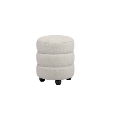Emi Ivory / Black Pouffe