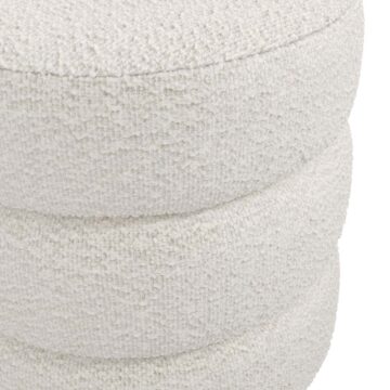 Emi Ivory / Black Pouffe