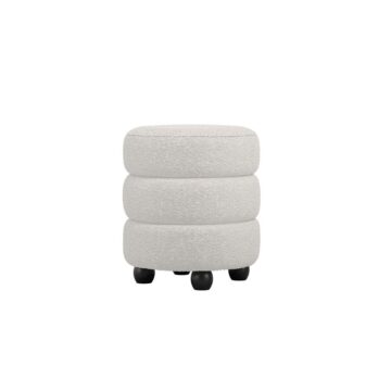 Emi Ivory / Black Pouffe