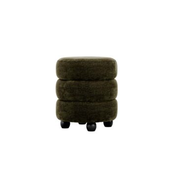 Emi Olive / Black Pouffe