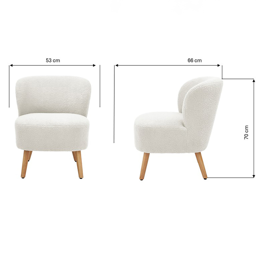 Evie Boucle Teddy Accent Chair