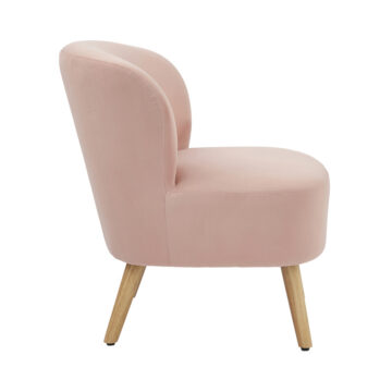 Evie Pink Velvet Accent Chair
