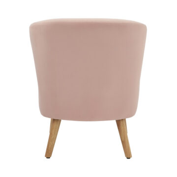Evie Pink Velvet Accent Chair