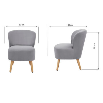 Evie Velvet Accent Chair | Clearance