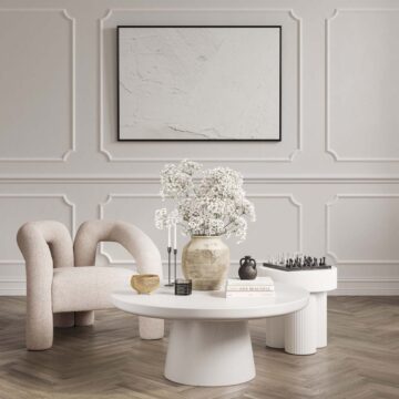 Rumi White Coffee Table