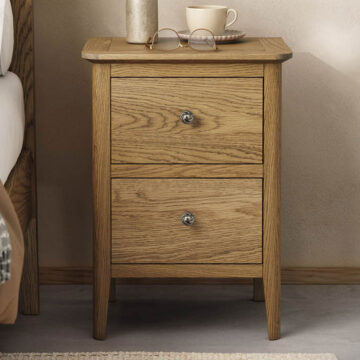 Ashdale Warm Oak Bedside Cabinet | Assembled