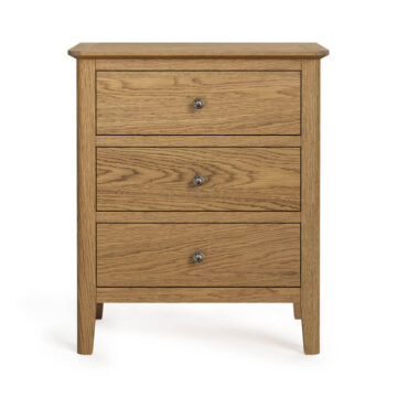 Ashdale Warm Oak Chest of 3 Drawers | Assembled