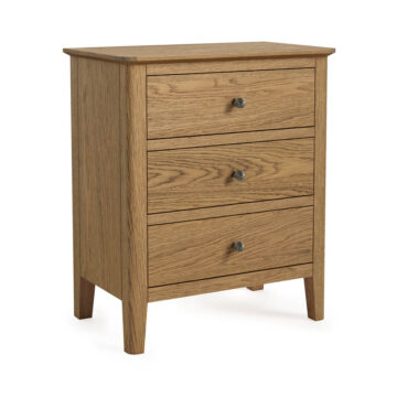 Ashdale Warm Oak Chest of 3 Drawers | Assembled