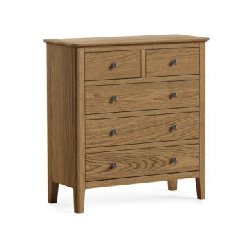 Ashdale Warm Oak 2 Over 3 Chest of Drawers | Assembled