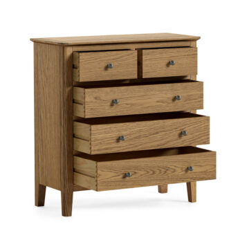 Ashdale Warm Oak 2 Over 3 Chest of Drawers | Assembled