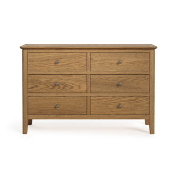 Ashdale Warm Oak Chest of 6 Drawers | Assembled