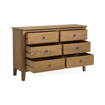 Ashdale Warm Oak Chest of 6 Drawers | Assembled