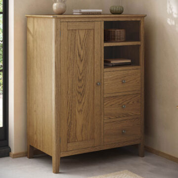 Ashdale Warm Oak Combi Wardrobe | Assembled