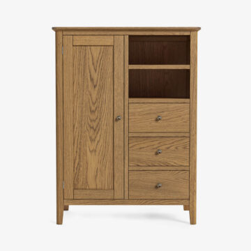 Ashdale Warm Oak Combi Wardrobe with Drawers | Assembled