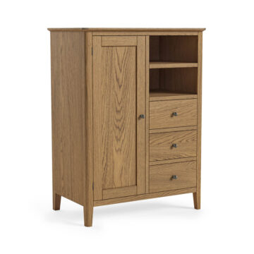 Ashdale Warm Oak Combi Wardrobe with Drawers | Assembled