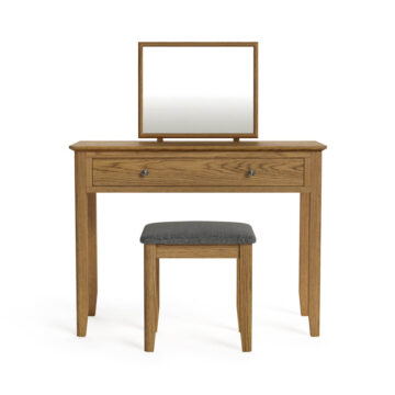 Ashdale Warm Oak 1 Drawer Dressing Table Set