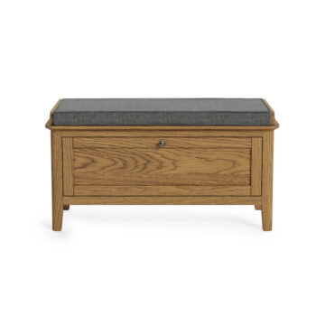 Ashdale Warm Oak Storage Bench | Assembled | Clearance