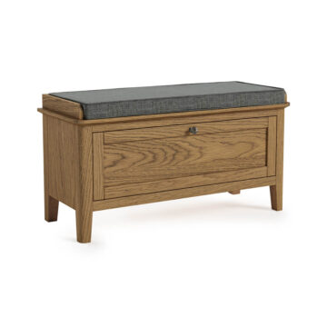 Ashdale Warm Oak Storage Bench | Assembled | Clearance