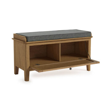 Ashdale Warm Oak Storage Bench | Assembled | Clearance