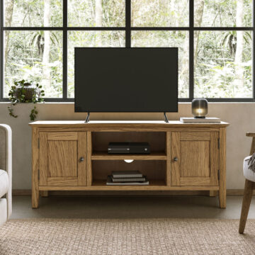 Ashdale Warm Oak Medium TV Unit | Assembled