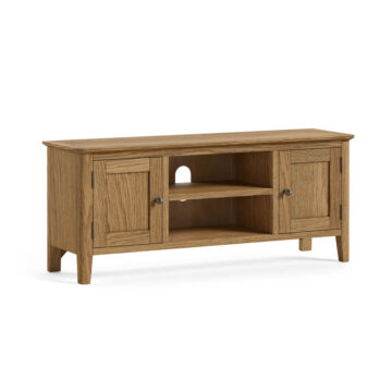 Ashdale Warm Oak 2 Door TV Unit 120cm | Assembled