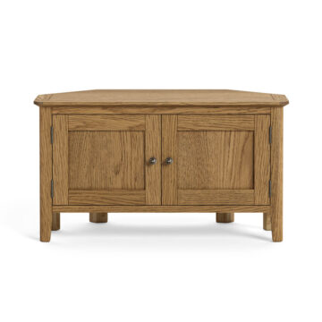 Ashdale Warm Oak 2 Door Corner TV Unit 90cm | Assembled