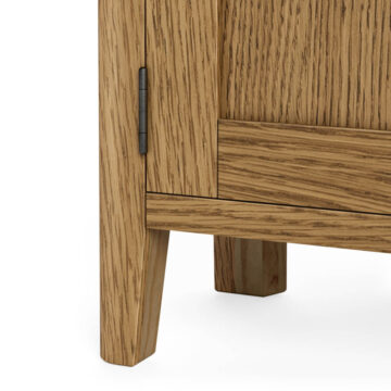 Ashdale Warm Oak 2 Door Corner TV Unit 90cm | Assembled