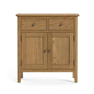 Ashdale Warm Oak 2 Door 2 Drawer Mini Sideboard | Assembled