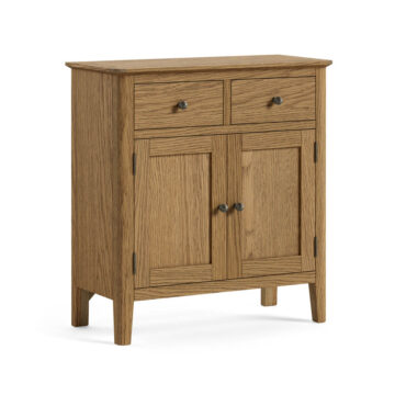 Ashdale Warm Oak 2 Door 2 Drawer Mini Sideboard | Assembled