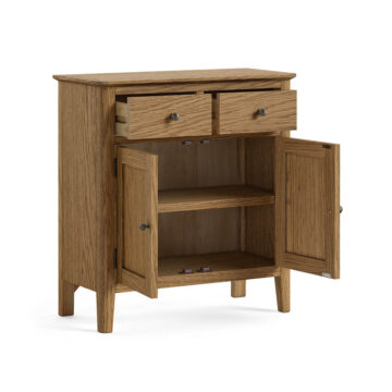 Ashdale Warm Oak 2 Door 2 Drawer Mini Sideboard | Assembled