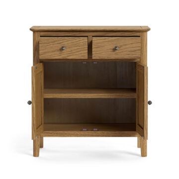 Ashdale Warm Oak 2 Door 2 Drawer Mini Sideboard | Assembled