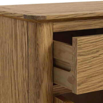 Ashdale Warm Oak 2 Door 2 Drawer Mini Sideboard | Assembled