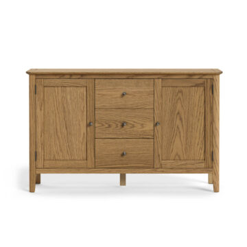 Ashdale Warm Oak 2 Door 3 Drawer Large Sideboard | Assembled
