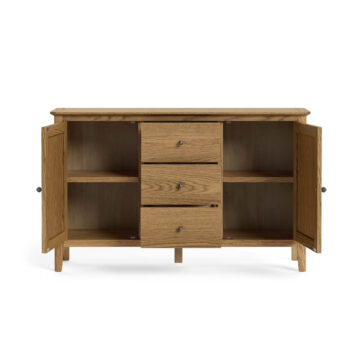 Ashdale Warm Oak 2 Door 3 Drawer Large Sideboard | Assembled