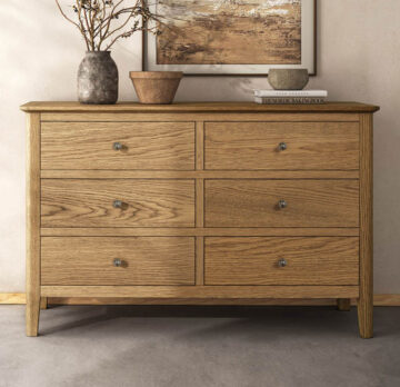 Ashdale Warm Oak Chest of 6 Drawers | Assembled
